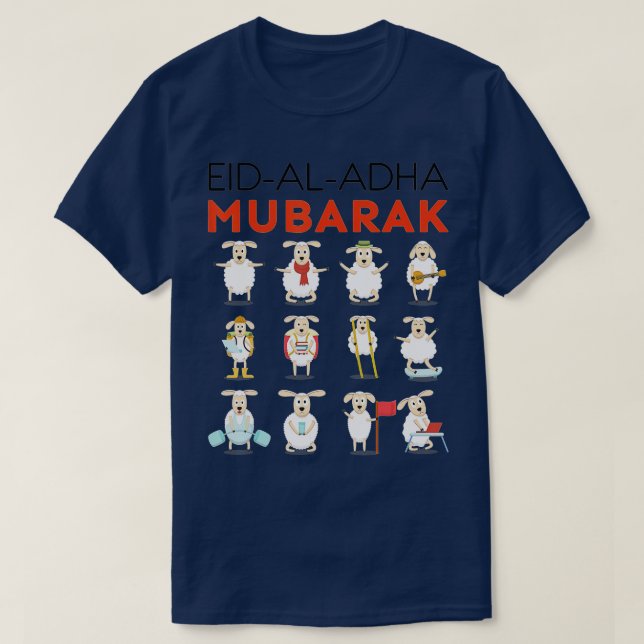 Camiseta Muçulmano Eid Al Adha Eid Mubarak Feliz Dia do Eid (Frente do Design)