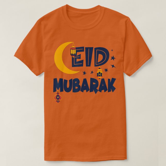 Camiseta Muçulmano Eid alAdha 2023 Happy Eid Mubarak Adha E (Frente do Design)