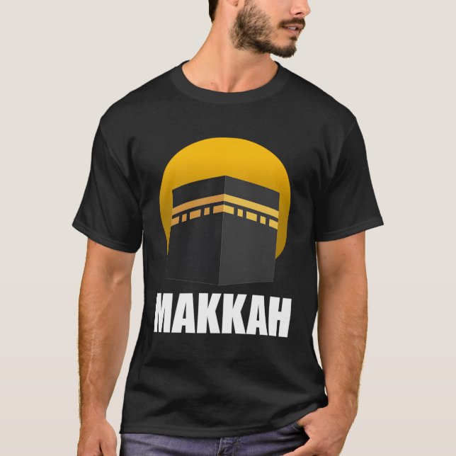 Camiseta Muçulmano Makkah Kaaba Cidade Saudita Mekkah (Frente)