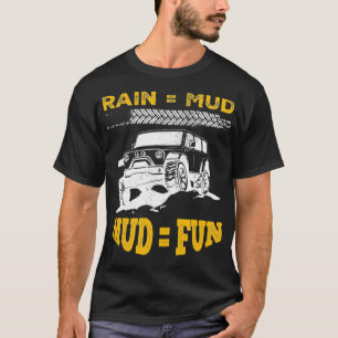 Camiseta Mud Bloqueando Lama Chuva Lama Divertido