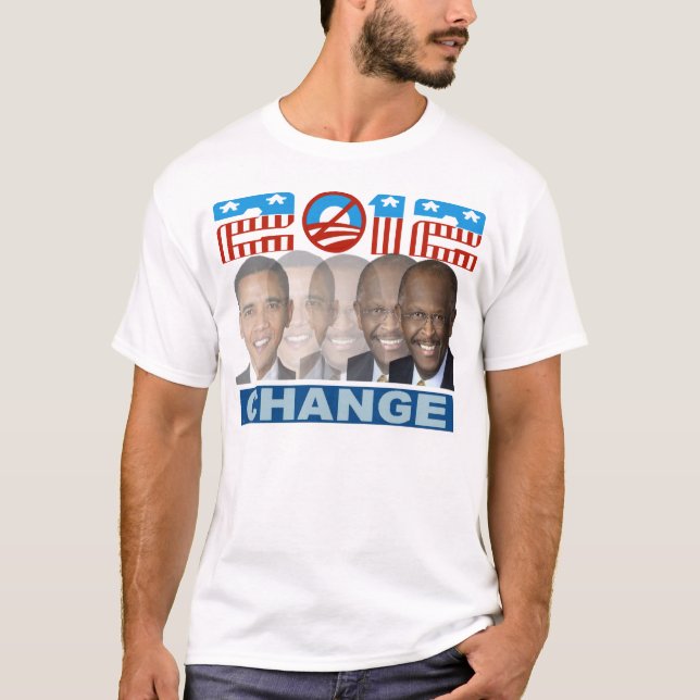 Camiseta mudança 2012 de Herman cain (Frente)