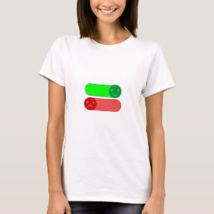 Camiseta Mudança de humor Camisa-T feminina Emoji