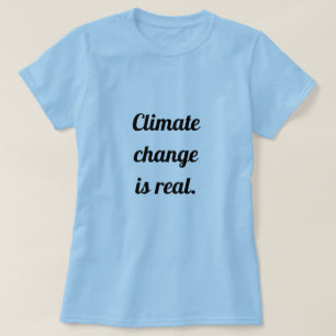 Camiseta Mudanças Climáticas: Azul Claro