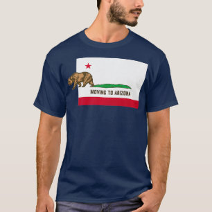 Camiseta Mudando Para A Arizona Deixando A Califórnia Engra