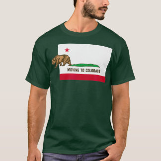Camiseta Mudando Para Colorado Deixando A Califórnia Engraç