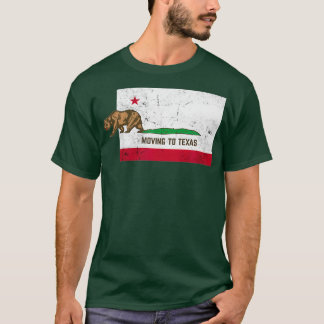 Camiseta Mudando Para O Texas Deixando A Califórnia Em Desc