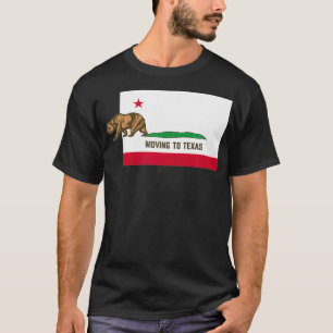 Camiseta Mudando Para O Texas Deixando A Califórnia Engra