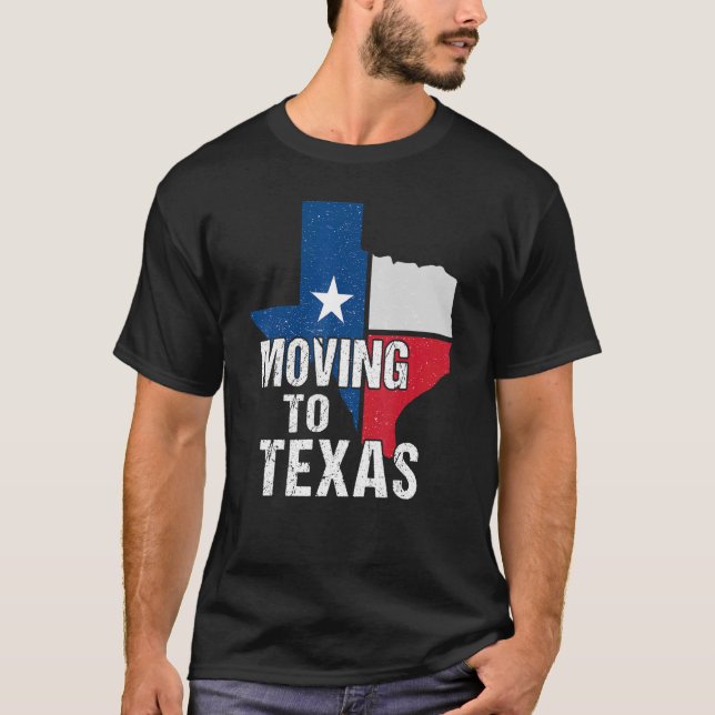 Camiseta Mudando Para O Texas Por Mulheres (Frente)