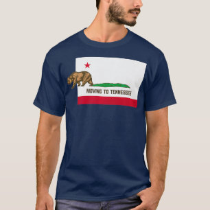 Camiseta Mudando Para Tennessee Deixando a Califórnia Engr