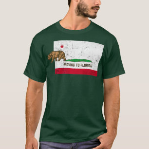 Camiseta Mudando-Se Para Flórida Deixando A Califórnia Em