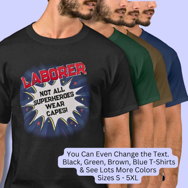 Camiseta Mudar Qualquer Texto, TRABALHADOR - Nem Todos os S (Criador carregado)
