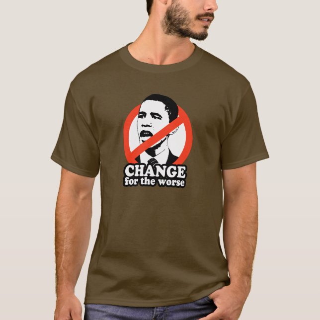 CAMISETA MUDE PARA O T-SHIRT MAIS MAU/ANTI-OBAMA (Frente)
