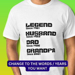 Camiseta Mude qualquer detalhe - Legenda Pai do marido Avô