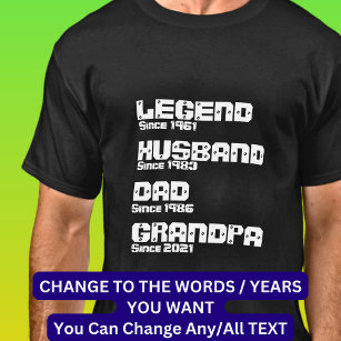 Camiseta Mude qualquer detalhe - Legenda Pai do marido Avô
