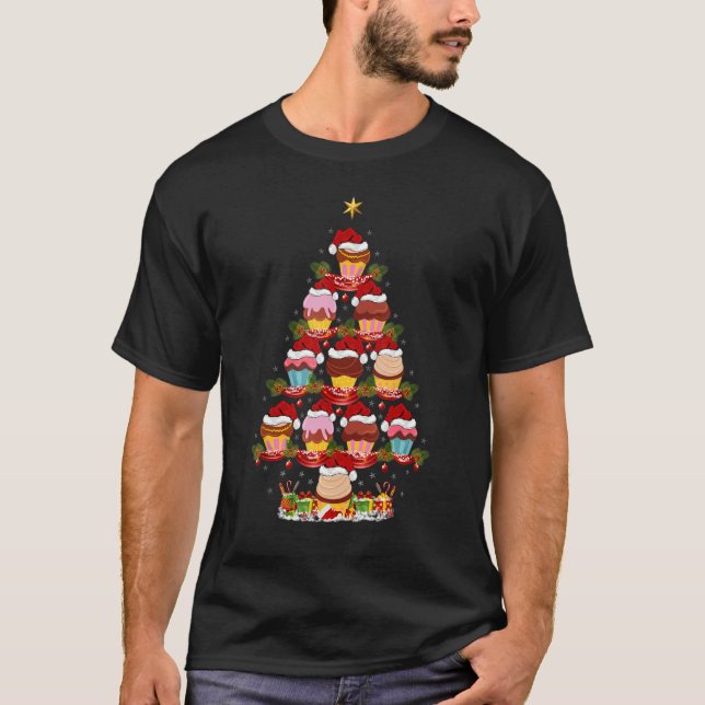 Camiseta Muffin Food   Xmas Holiday Santa Muffins Christmas (Frente)