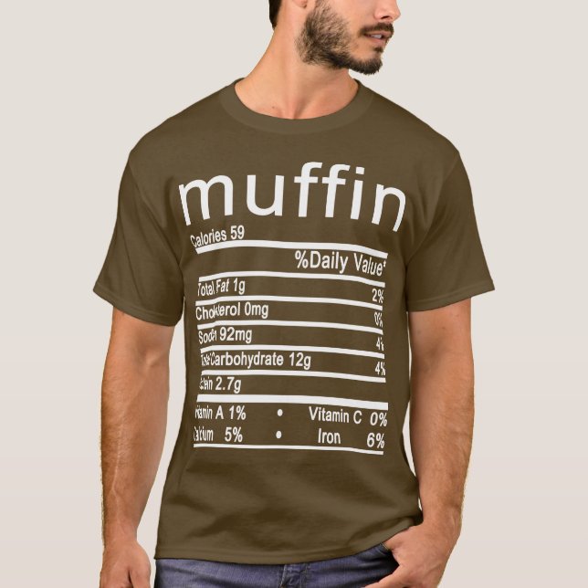 Camiseta Muffin Nutrition Fata Engraçado Ação de Graças (Frente)