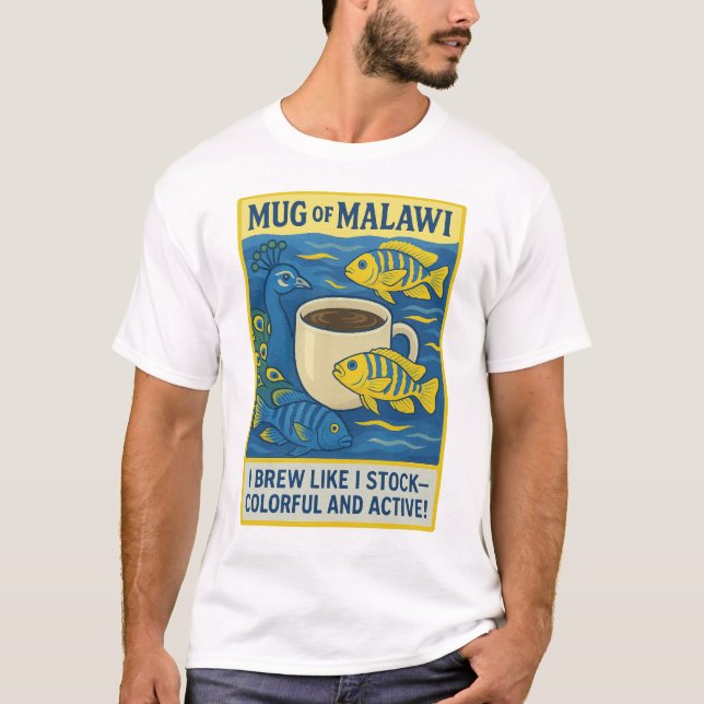 Camiseta Mug de Malawi - Mistura de Café Peacock e Mbuna Fi (Frente)