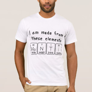 Camiseta Mug de nome de mesa periódica do Monti