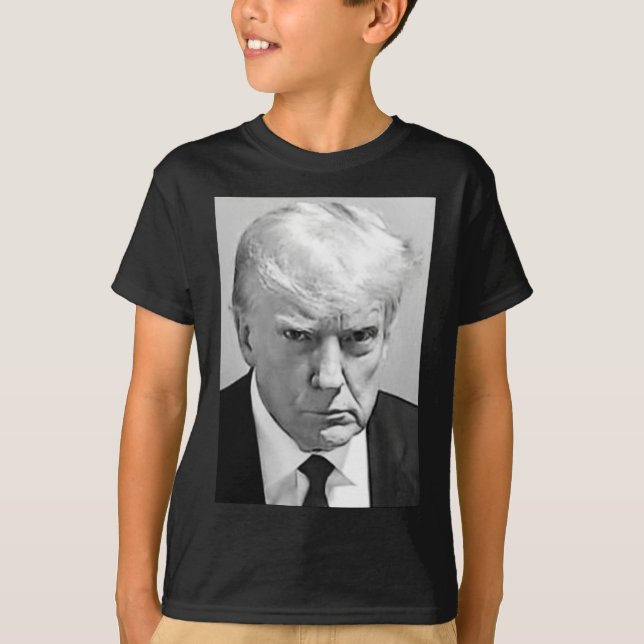 Camiseta Mug Shot - Donald Trump Mug Shot (Frente)