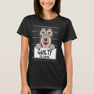 Camiseta Mugshot do Irish Wolfhound Cachorro Culpado