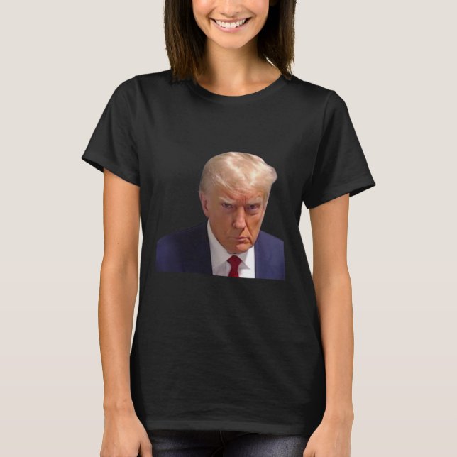 Camiseta Mugshot Trump 1rua Foto Donald Prison Mug Shot C (Frente)