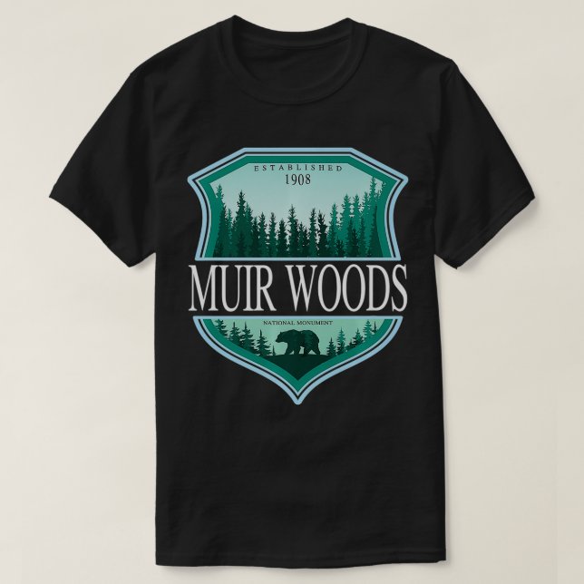 Camiseta Muir Woods California Monument Redwood Pa (Frente do Design)