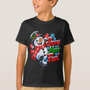 Camiseta Muita Diversão com Boneco de Neve