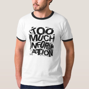 Camiseta MUITA INFORMAÇÃO Tipografia Brutalista de Rua