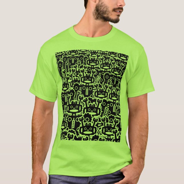 Camiseta Muita variedade de robôs - personalizados (Frente)