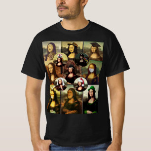Camiseta Muitas faces de Mona Lisa
