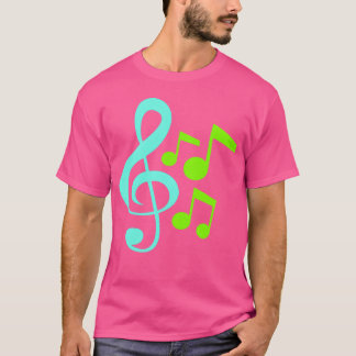 Camiseta Muitas notas musicais Clef Musical Sound Love Fami