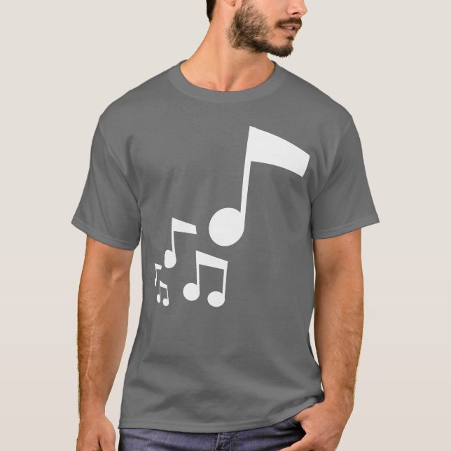 Camiseta Muitas notas musicais Instrumento musical (Frente)