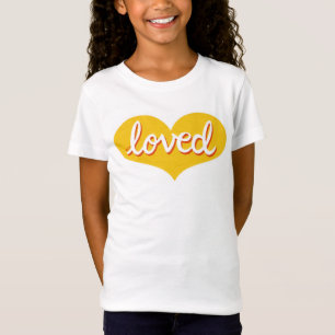 Camiseta MUITO AMADO - Coração de amor amarelo