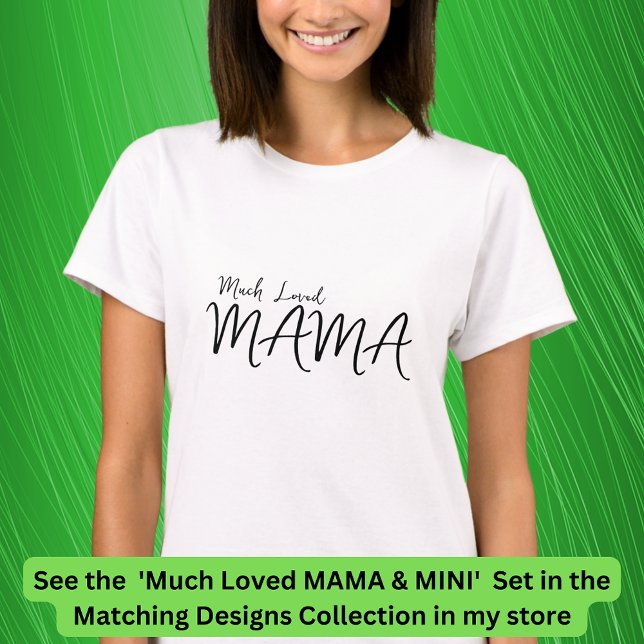 Camiseta Muito Amado MAMA Correspondente à Mãe Filha Editar (Criador carregado)