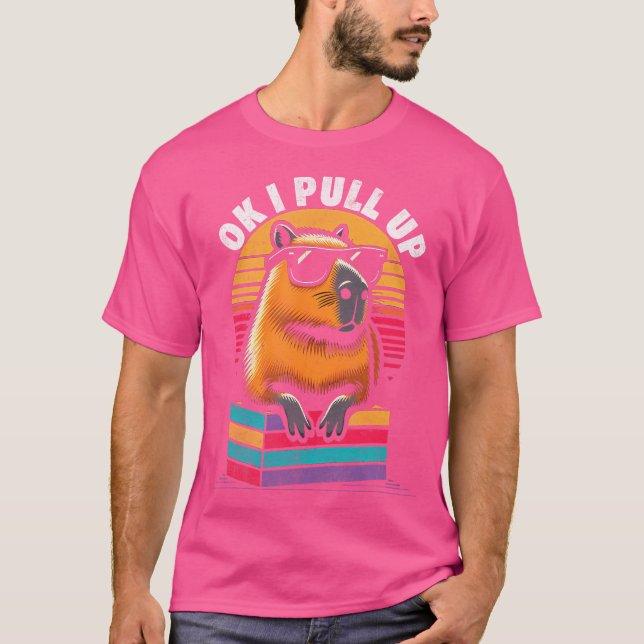 Camiseta Muito Bem, Puxe Capybaras Para Cima. (Frente)