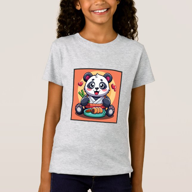Camiseta Muito bonito comer Panda (Frente)