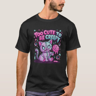 Camiseta Muito Bonito Para Ser Assustador Gatinho Engraçado
