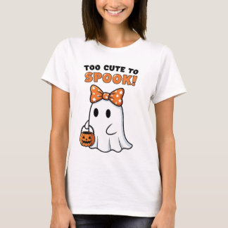 Camiseta Muito bonito para Spook! Kawaii Ghost Halloween Te