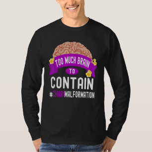 Camiseta Muito Cérebro Para Conter A Conscientização Da Mal