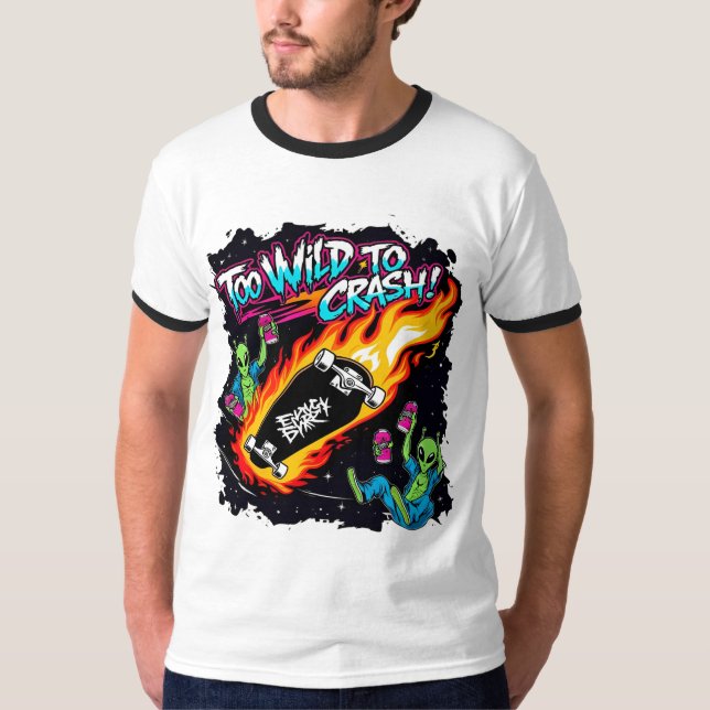 Camiseta Muito Dispenso Para Acidente - Design de Incêndio  (Frente)
