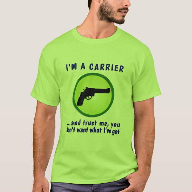 Camiseta Muito Engraçado Transportador Escondido (Frente)