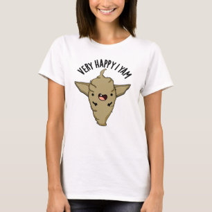 Camiseta Muito Feliz Eu Sou Um Iate Funil Veggie Piada 
