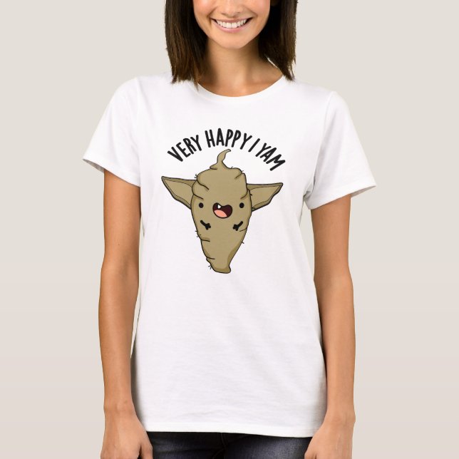 Camiseta Muito Feliz Eu Sou Um Iate Funil Veggie Piada  (Frente)