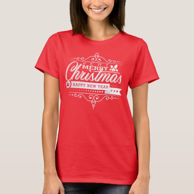 Camiseta Muito Feliz Natal e Feliz ano novo (Frente)