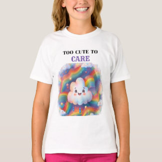 Camiseta Muito Fofo Para Cuidar Nuvem Colorida Estética Fof