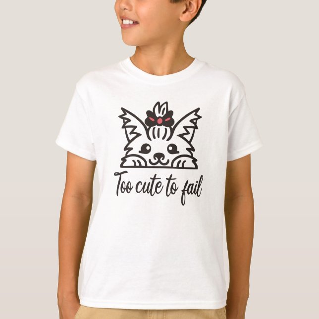 Camiseta Muito fofo para falhar (Frente)