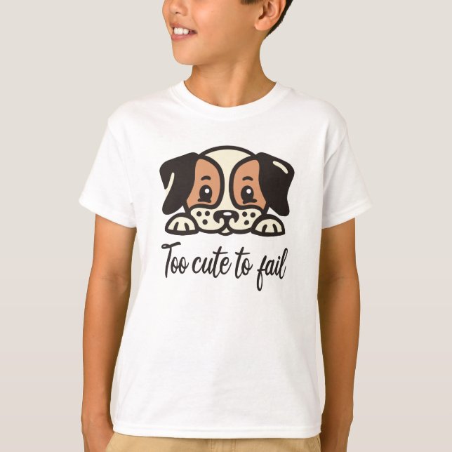 Camiseta Muito fofo para falhar (Frente)