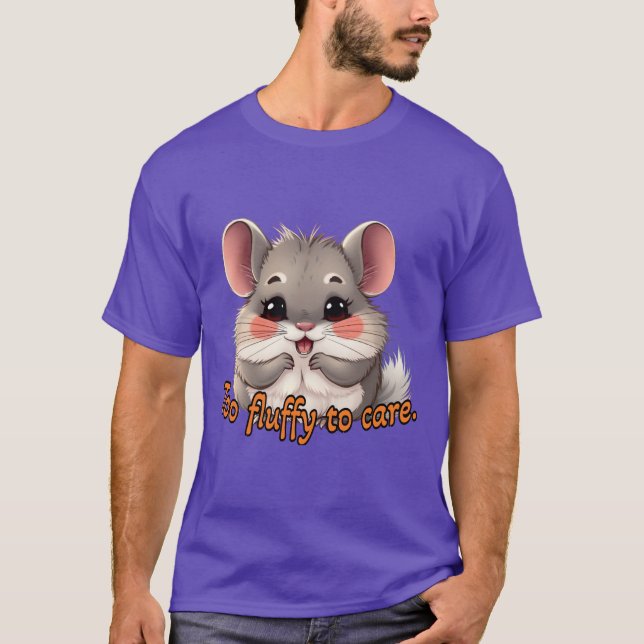 Camiseta Muito fofo para se importar. (Frente)
