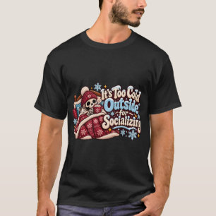 Camiseta Muito Frio Lá Fora para Socializar Inverno Diverti