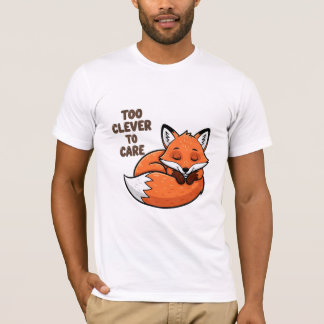 Camiseta Muito inteligente para cuidar - Ilustração de Rapo